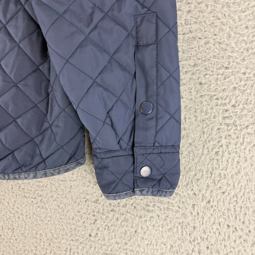 Altamont Quilted Shirt Jacket Mens Medium Navy Diamond Stitch Snap Front Shacket